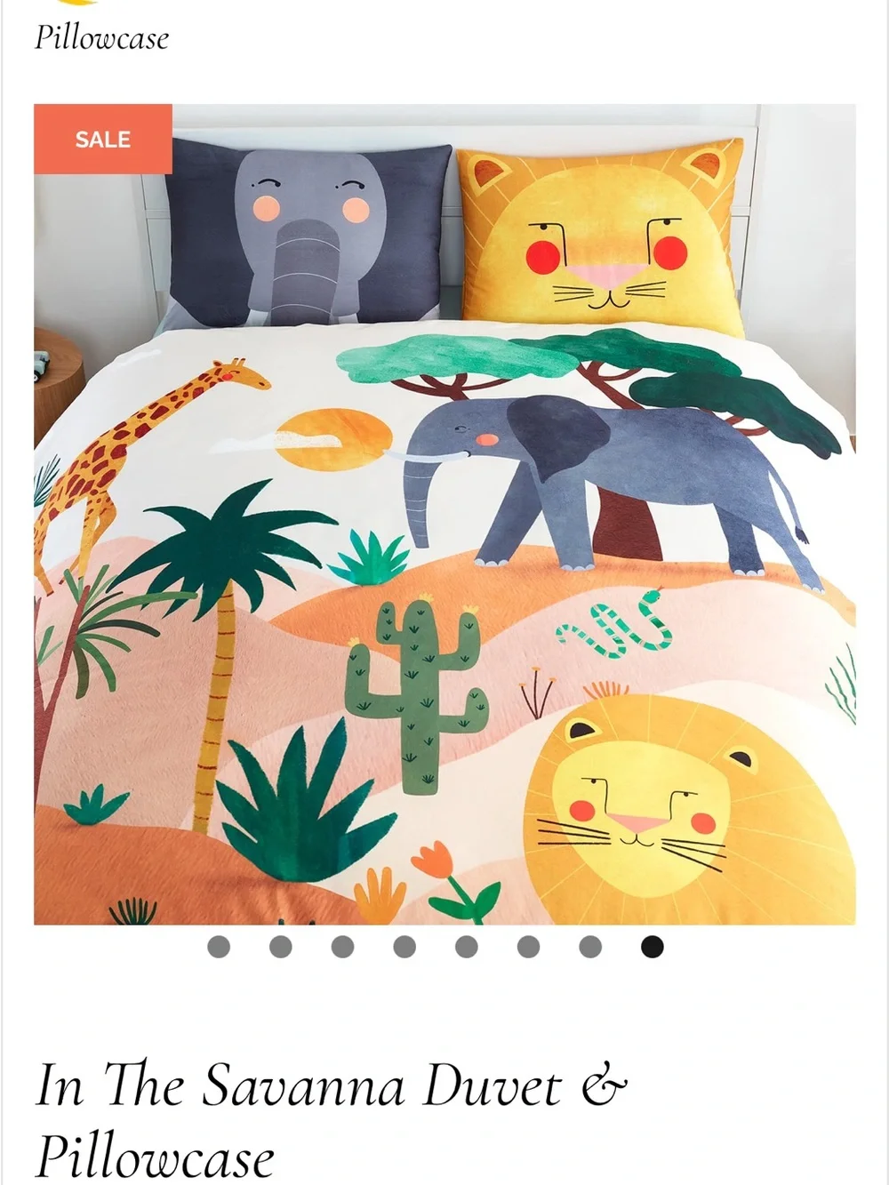 ‘In The Savanna’ Rookie Humans Jungle Safari Twin Duvet Cover + 2 Pillowcases